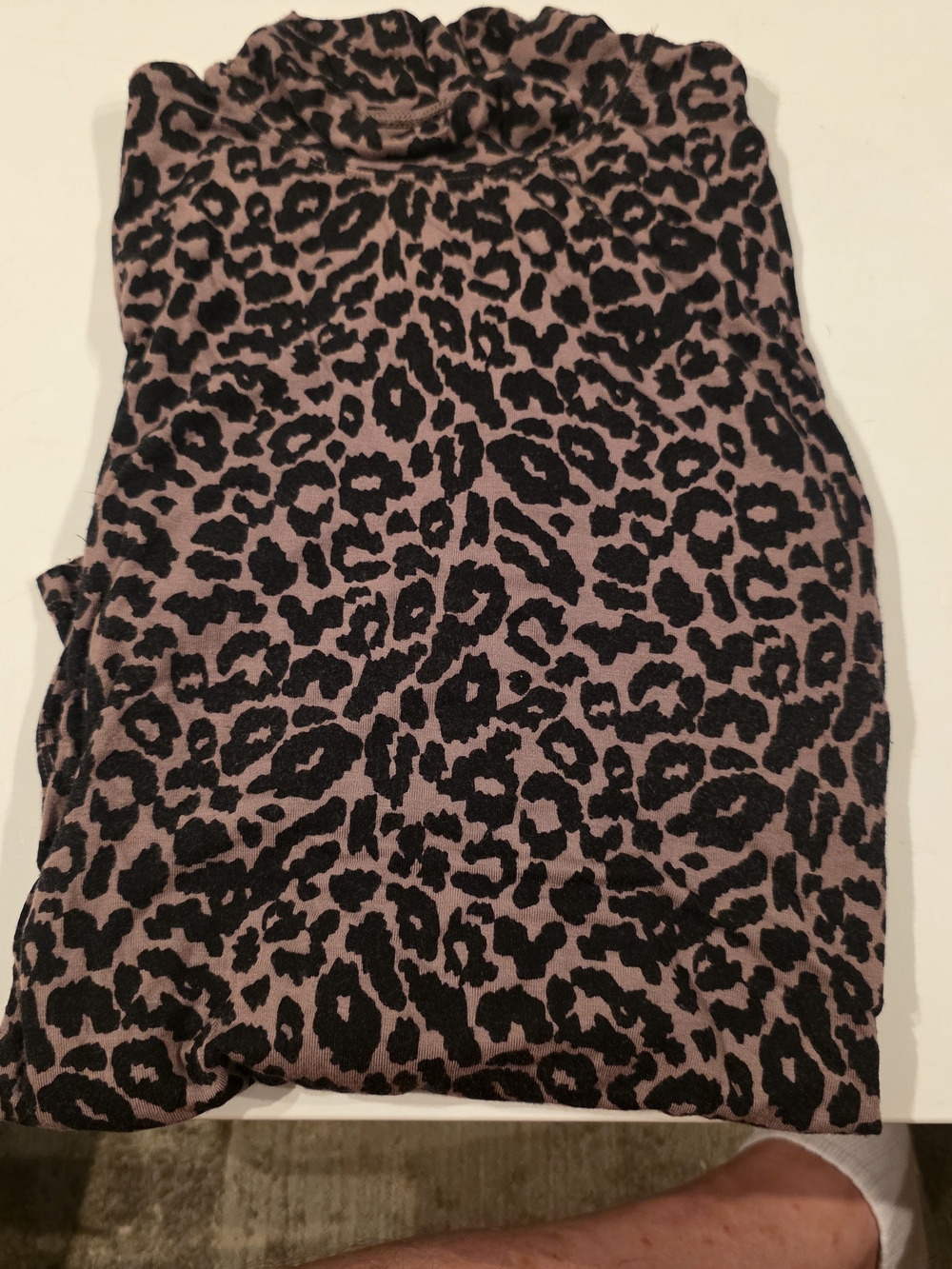 Free People Mauve and Black Leopard Print Sleeveless Top